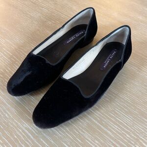 Ralph Lauren Collection Velvet Grosgrain Trim Loafers